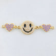 Charm Happy Face Heart 3gr / 1/2 in / 18K Gold