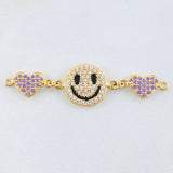 Charm Happy Face Heart 3gr / 1/2 in / 18K Gold