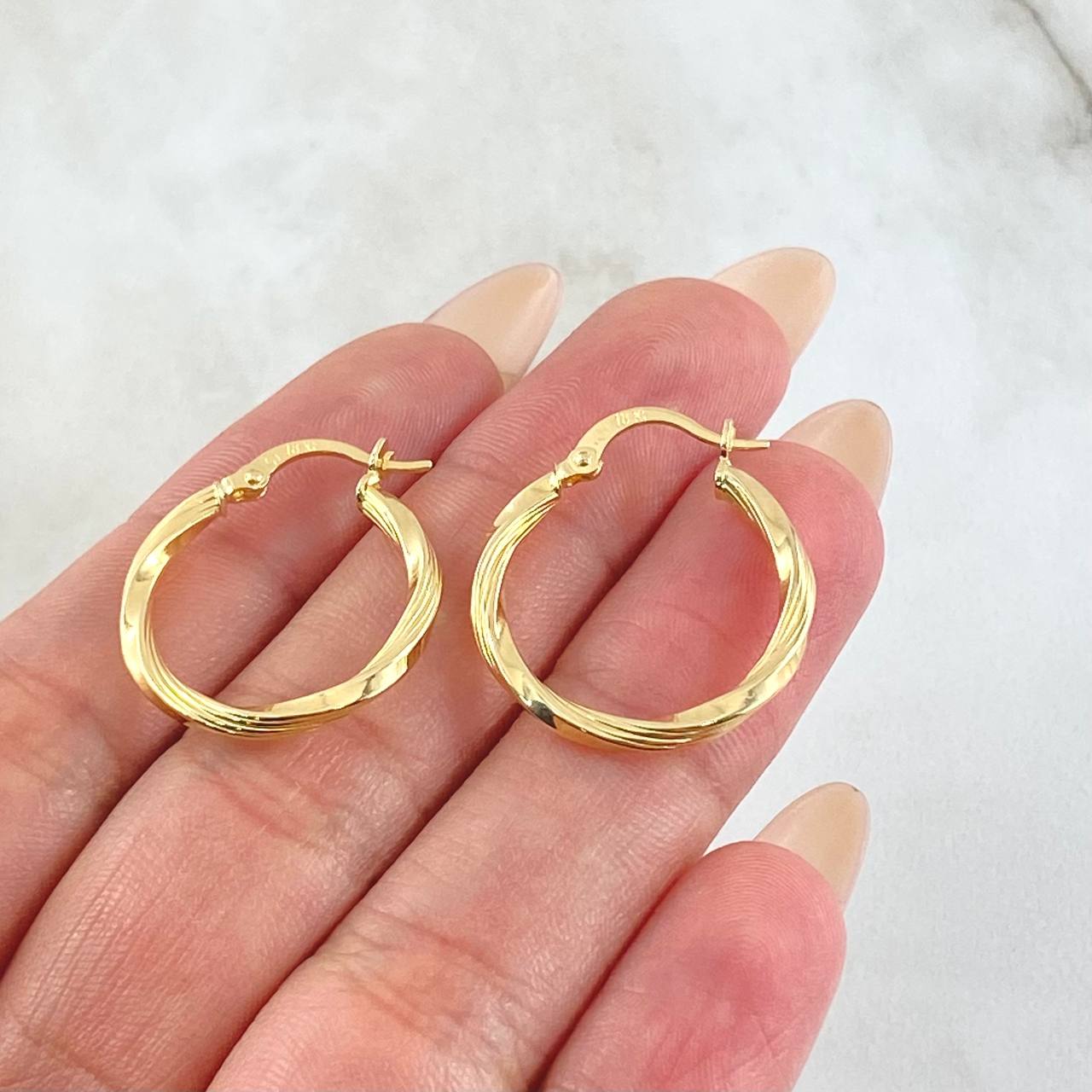 Hoop Earrings Mai 1.5gr / 3/4 in / Yellow Gold 18K ©