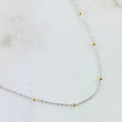 Classic Link Chain Beads 1.2gr / 17 3/4 in / Two Tone Yellow White +3 18K *