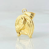 Horseshoe Horse Pendant 1.1gr / 1in / 18K Gold ©