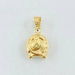 Horse Horseshoe Pendant 0.5gr / 3/4 in / 18K Gold ©