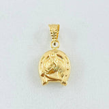 Horse Horseshoe Pendant 0.55gr / 0.8in / 18K Gold ©