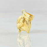 Horse Horseshoe Pendant 0.55gr / 0.8in / 18K Gold ©