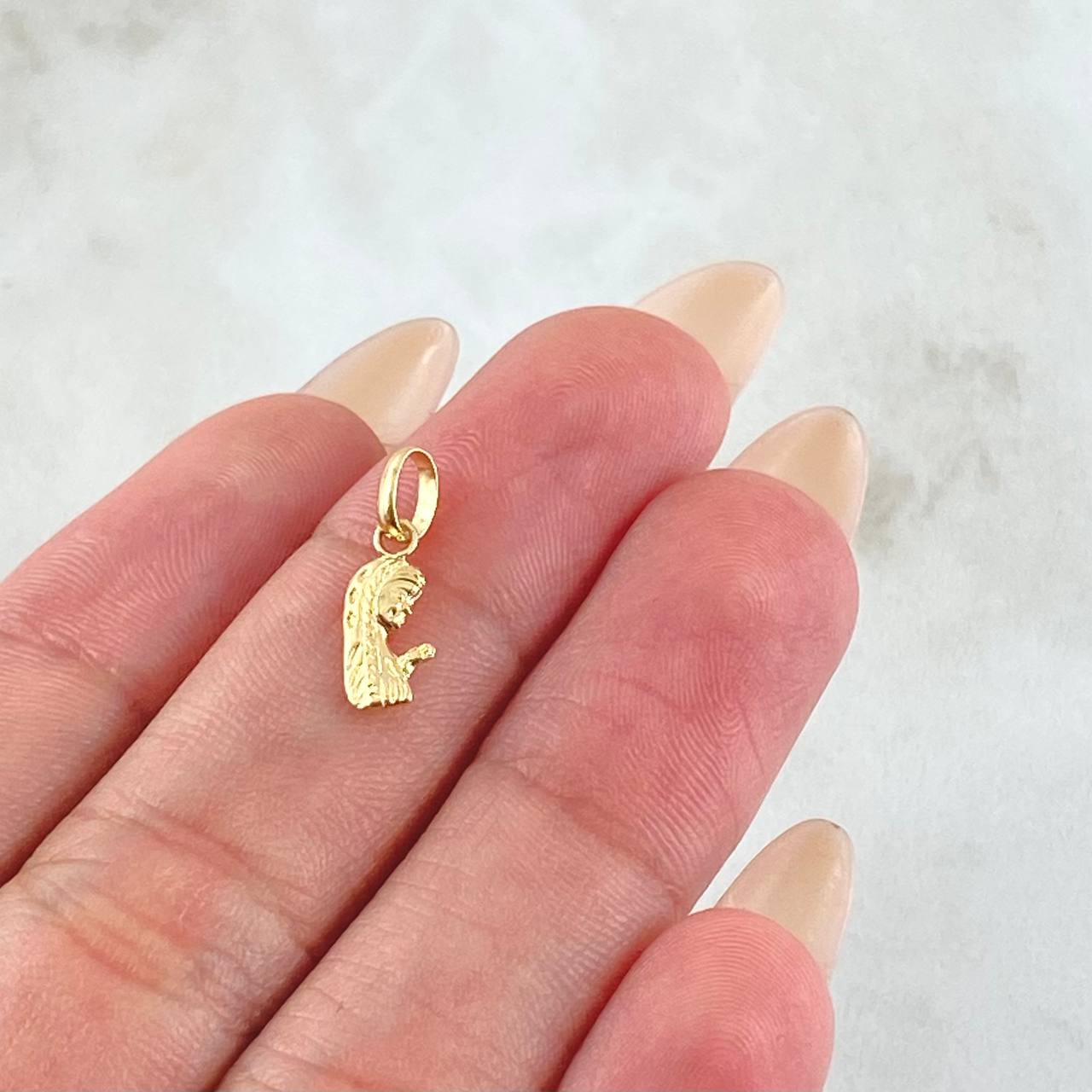 Dije Virgen María 0.3gr / 1/2 in / Oro Amarillo 18K ©