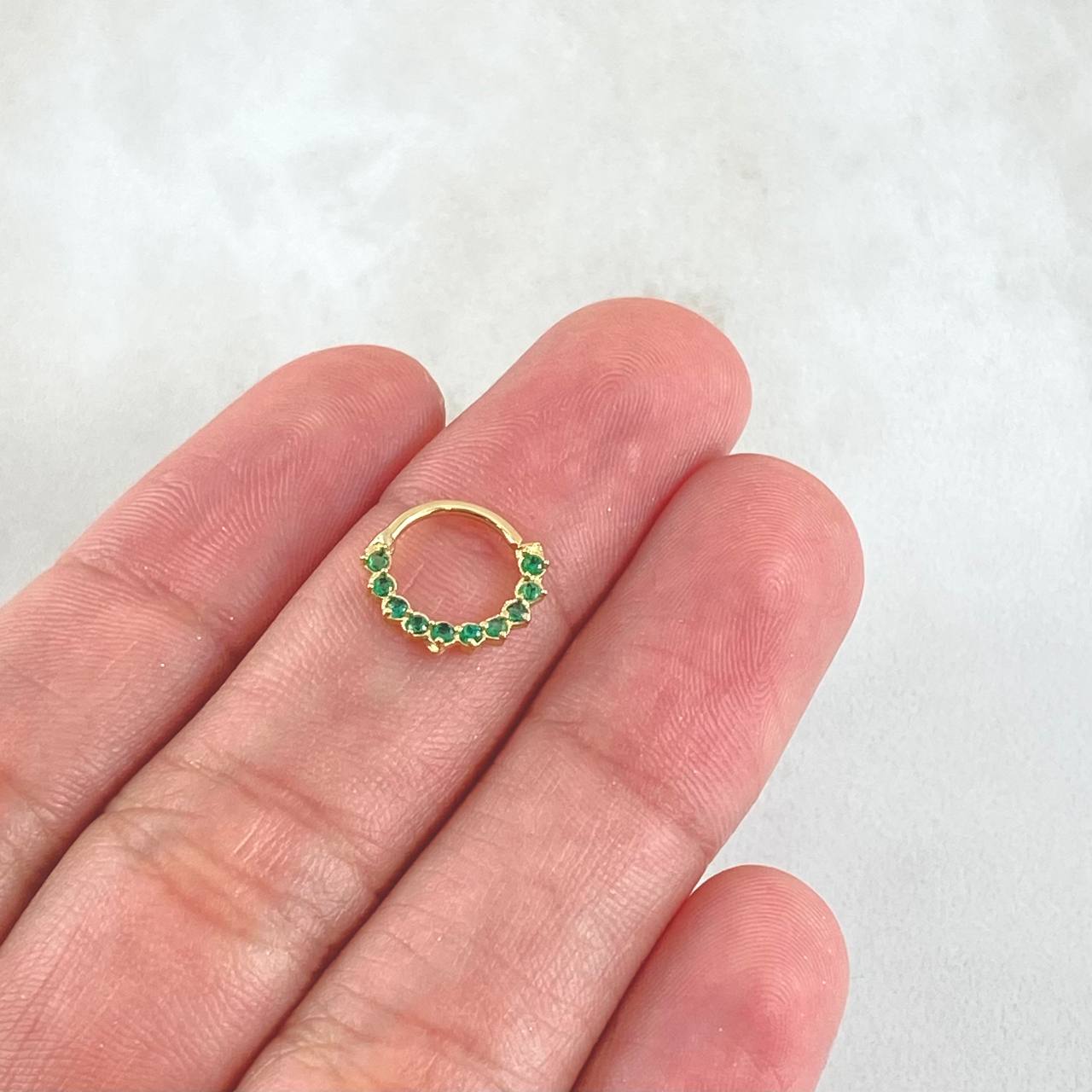 Dense Hoop Piercing 0.5gr / 1cm / Special Pearl 18K Gold