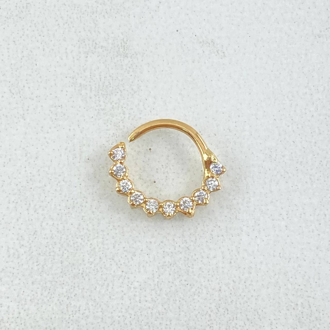 Piercing Aro Tupido 0.6gr / 1/2 in / Oro Amarillo 18K