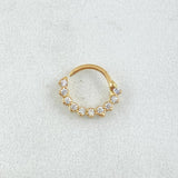 Dense Hoop Piercing 0.5gr / 1cm / Special Pearl 18K Gold
