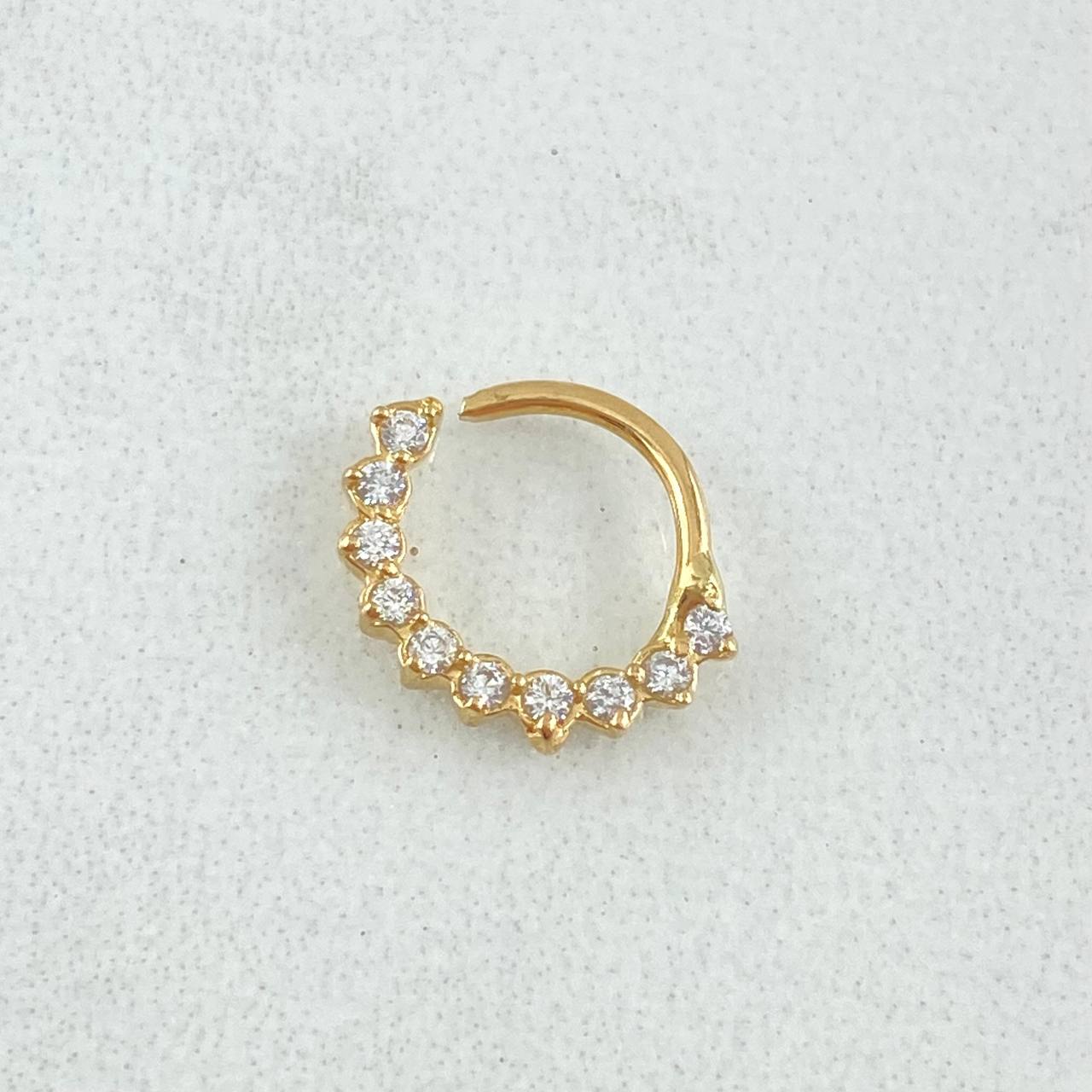Dense Hoop Piercing 0.5gr / 1cm / Special Pearl 18K Gold
