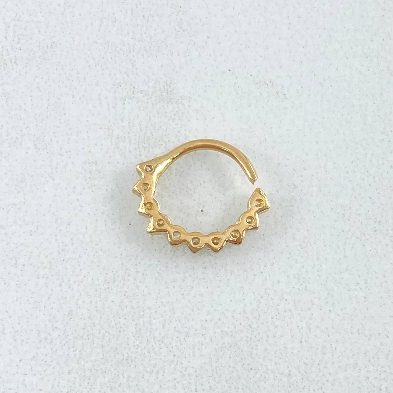 Dense Hoop Piercing 0.5gr / 1cm / Special Pearl 18K Gold