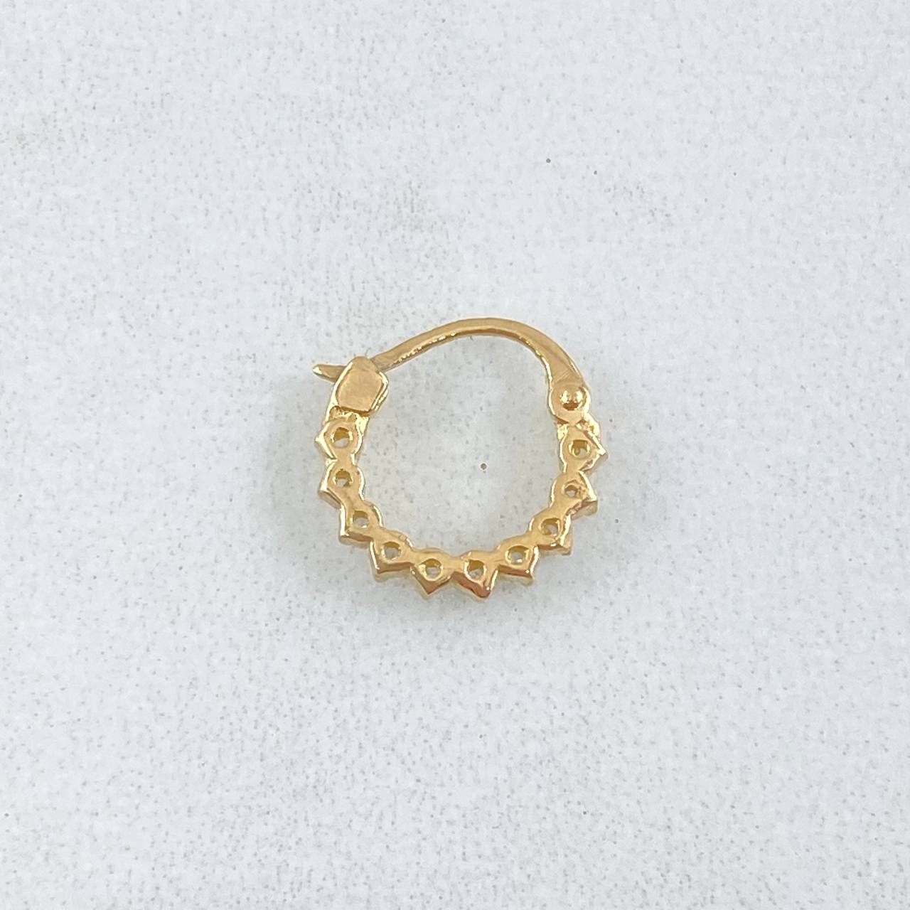 Piercing Candonga Tupida 0.55gr / 1cm / Nac.Esp.Oro 18K