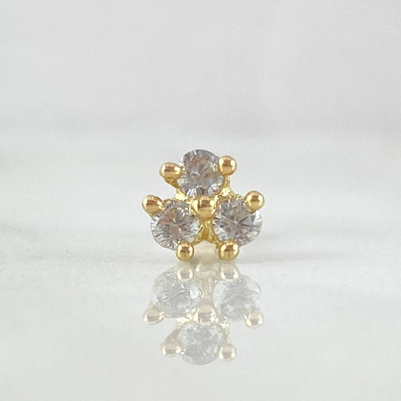 Flower Piercing 0.55g / 1/2 in 18K Yellow Gold