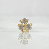 Flower Piercing 0.55g / 1/2 in 18K Yellow Gold