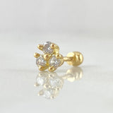 Flower Piercing 0.55g / 1/2 in 18K Yellow Gold