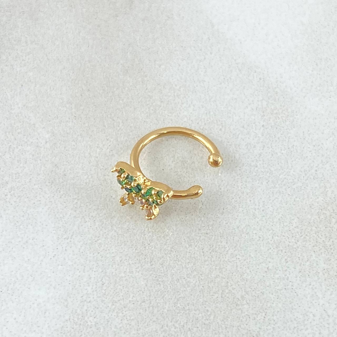 Butterfly Earcuff Piercing 0.6gr / 1.3cm (0.5in) / Special Pearl 18K Gold