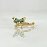 Butterfly Earcuff Piercing 0.6gr / 1.3cm (0.5in) / Special Pearl 18K Gold