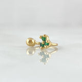 Piercing Curvo Flor 0.6gr / 1cm / Nac.Esp.Oro 18K