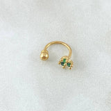 Piercing Curvo Flor 0.6gr / 1cm / Nac.Esp.Oro 18K