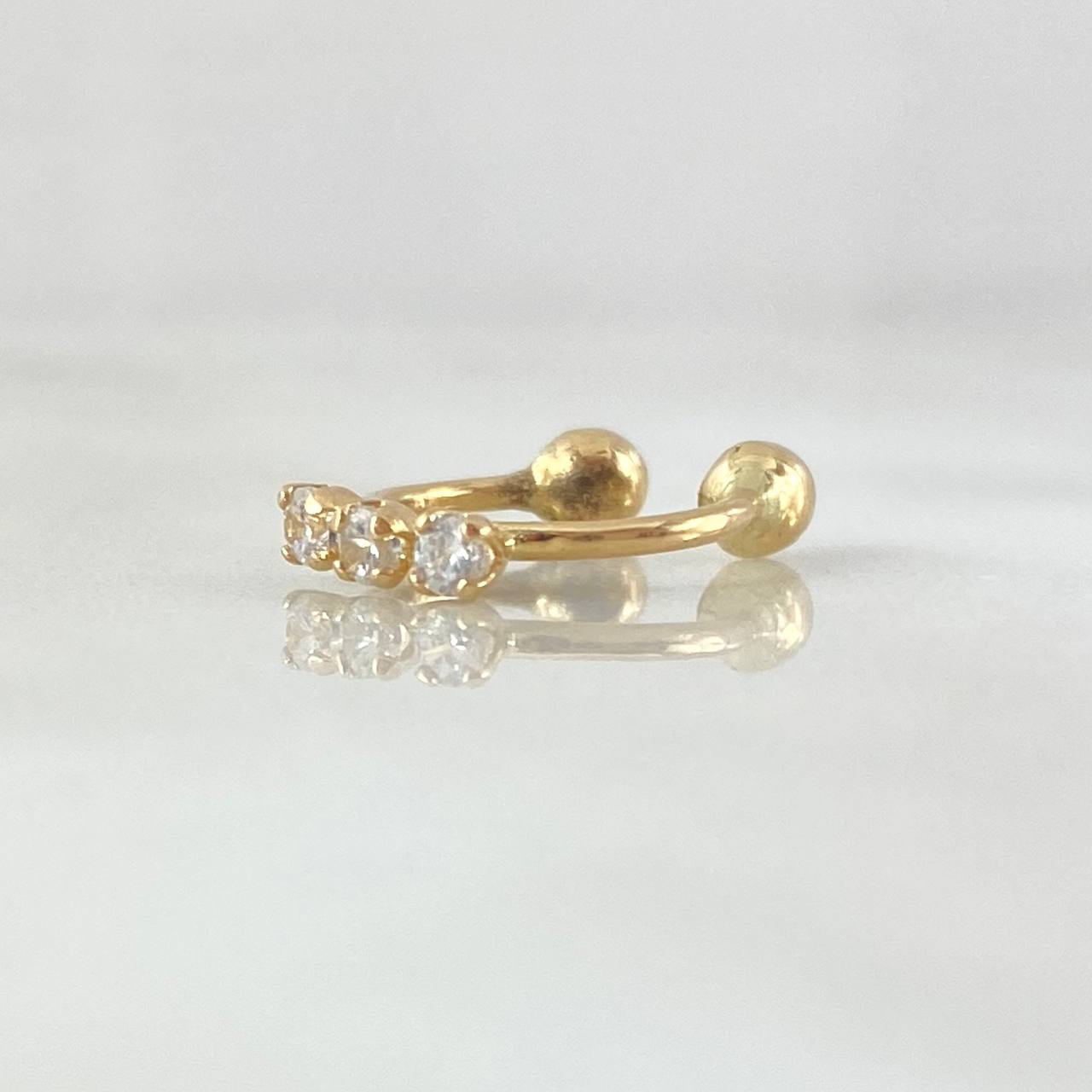 Earcuff Piercing Simulator 0.55gr / 1.4cm (0.6in) / Nac.Esp. 18K Gold