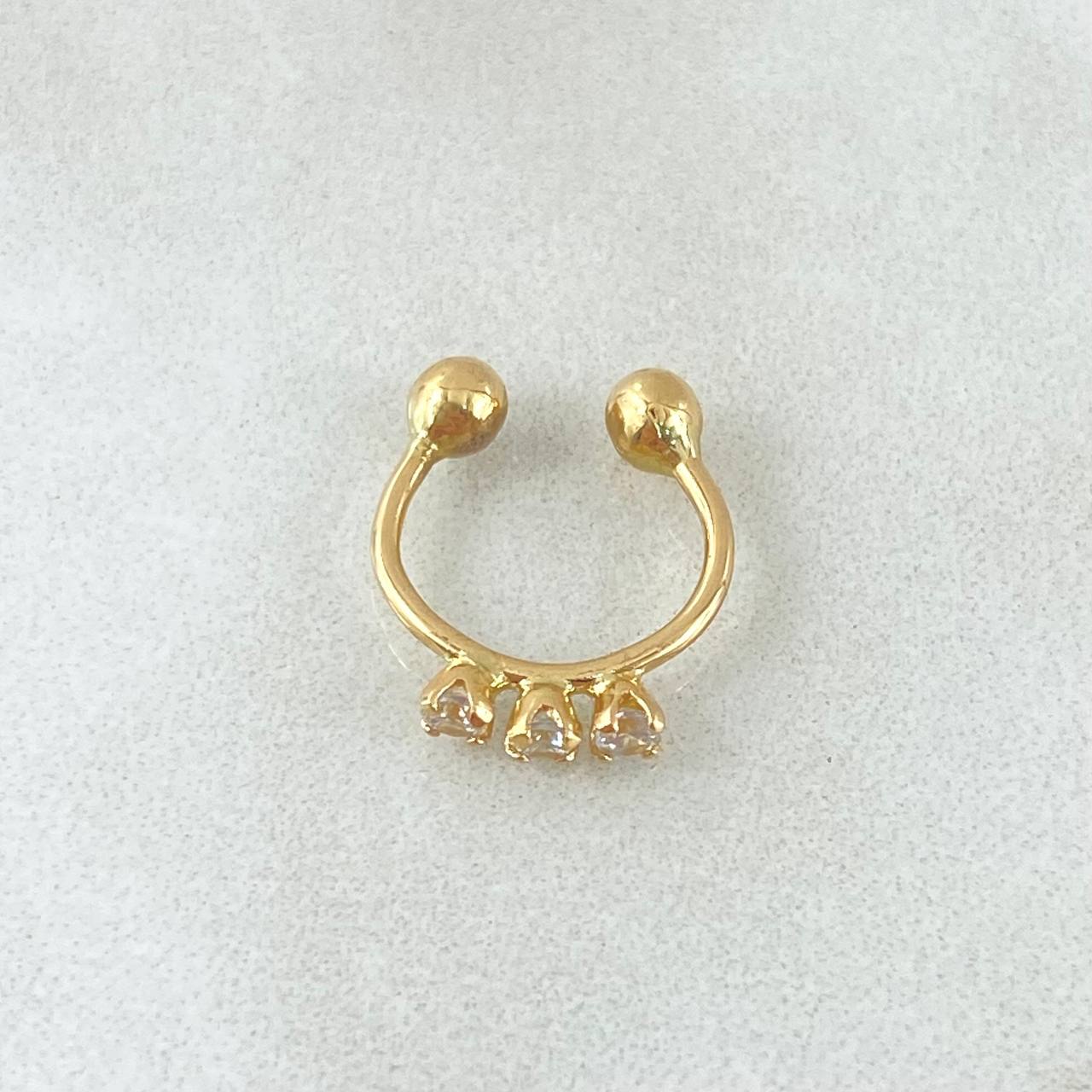 Earcuff Piercing Simulator 0.55gr / 1.4cm (0.6in) / Nac.Esp. 18K Gold