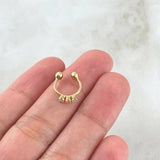 Earcuff Piercing Simulator 0.55gr / 1.4cm (0.6in) / Nac.Esp. 18K Gold