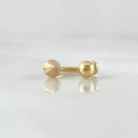 Piercing Curvo Punta 0.5gr / 1cm / Nac.Esp.Oro 18K