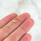 Piercing Curvo Hoja 0.4gr / 1cm / Nac.Esp.Oro 18K
