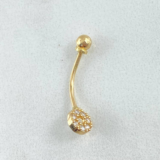 Piercing Ombligo Circulo 0.85gr / 3/4 in / Oro Amarillo 18K *