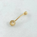Navel Circle Piercing 0.85gr / 3/4 in / 18K Yellow Gold *