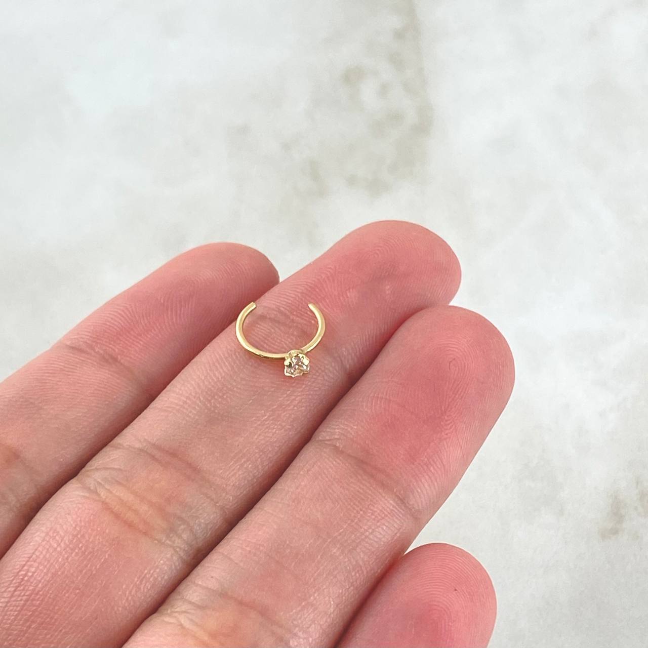 Earcuff Piercing Simulator 0.25gr / Special Birthstone 18K Gold