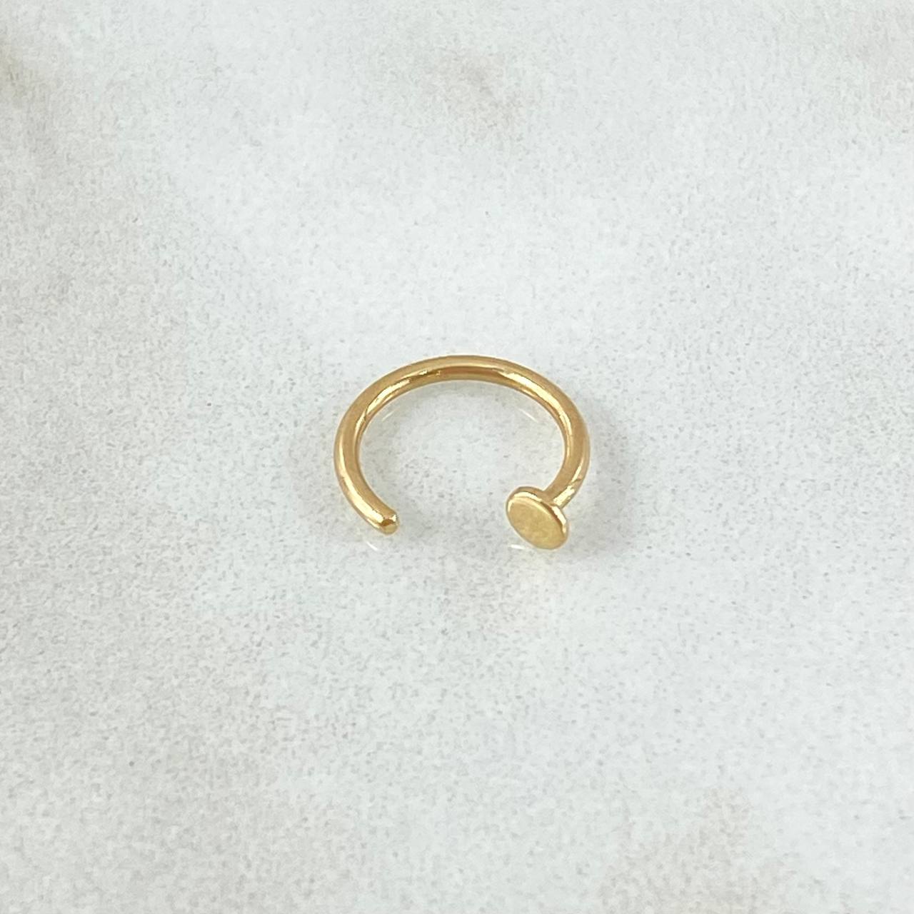 Earcuff Piercing Simulator 0.3gr / 1cm / Nat.Sp. 18K Gold ©