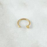 Earcuff Piercing Simulator 0.3gr / 1cm / Nat.Sp. 18K Gold ©
