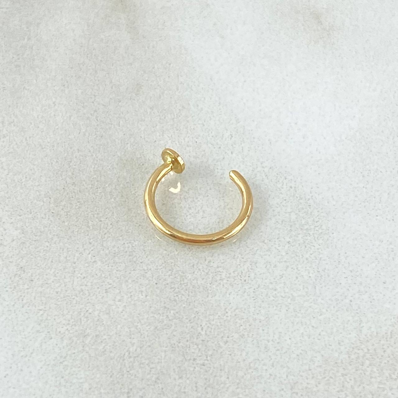 Earcuff Piercing Simulator 0.3gr / 1cm / Nat.Sp. 18K Gold ©