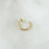 Earcuff Piercing Simulator 0.3gr / 1cm (0.4in) / Special Pearl 18K Gold