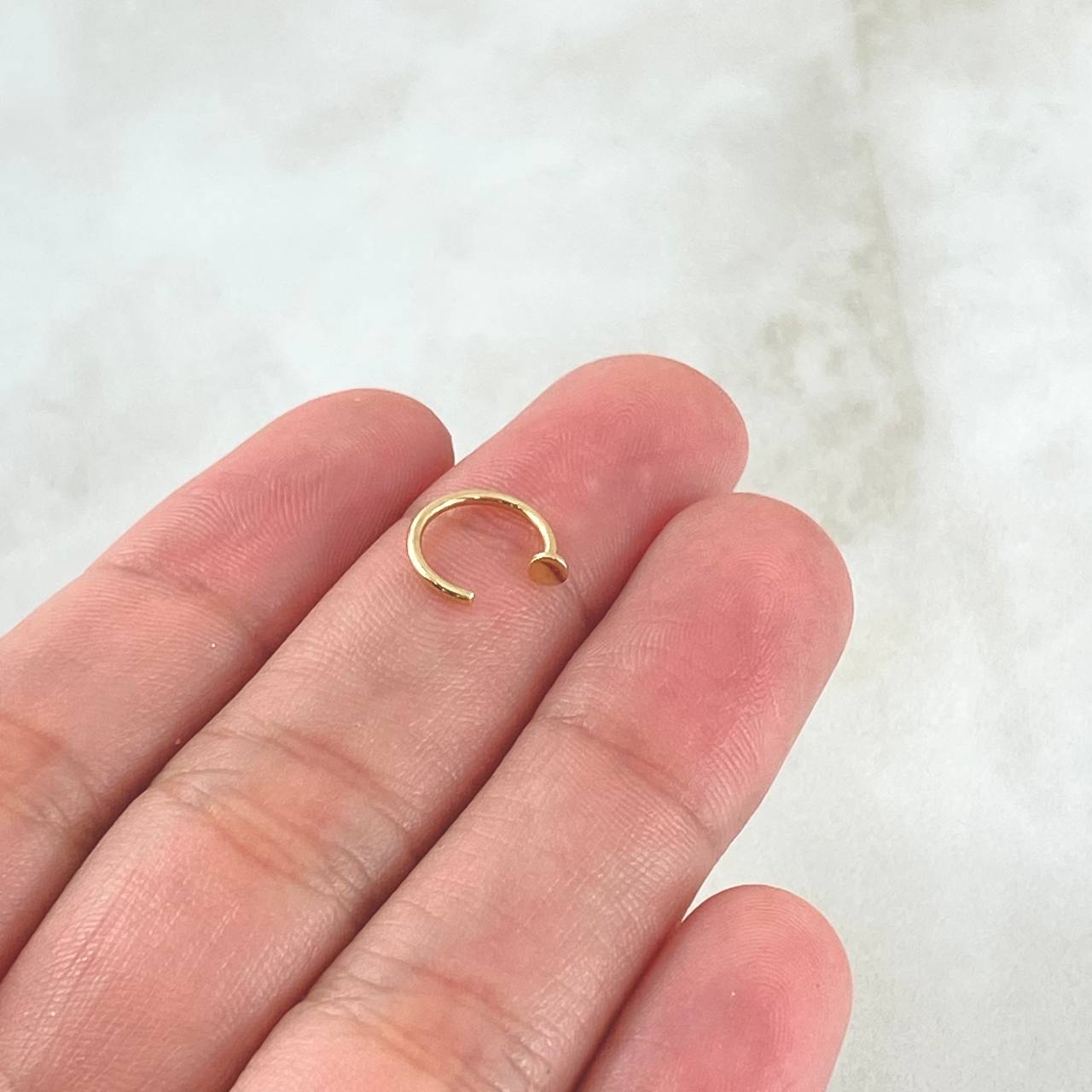 Earcuff Piercing Simulator 0.3gr / 1cm (0.4in) / Special Pearl 18K Gold