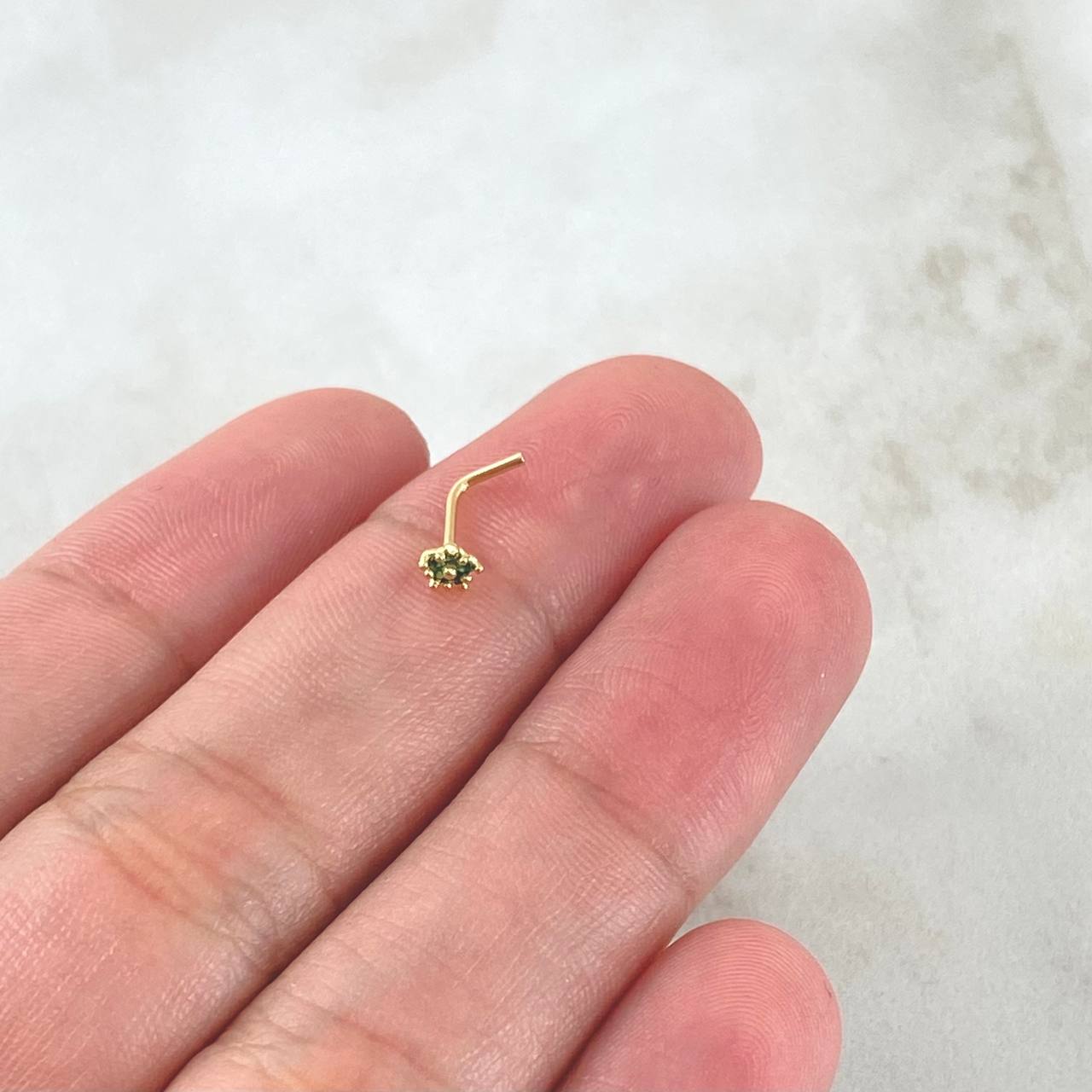 Piercing Chispa Flor 0.15gr / Nac.Esp.Oro 18K *