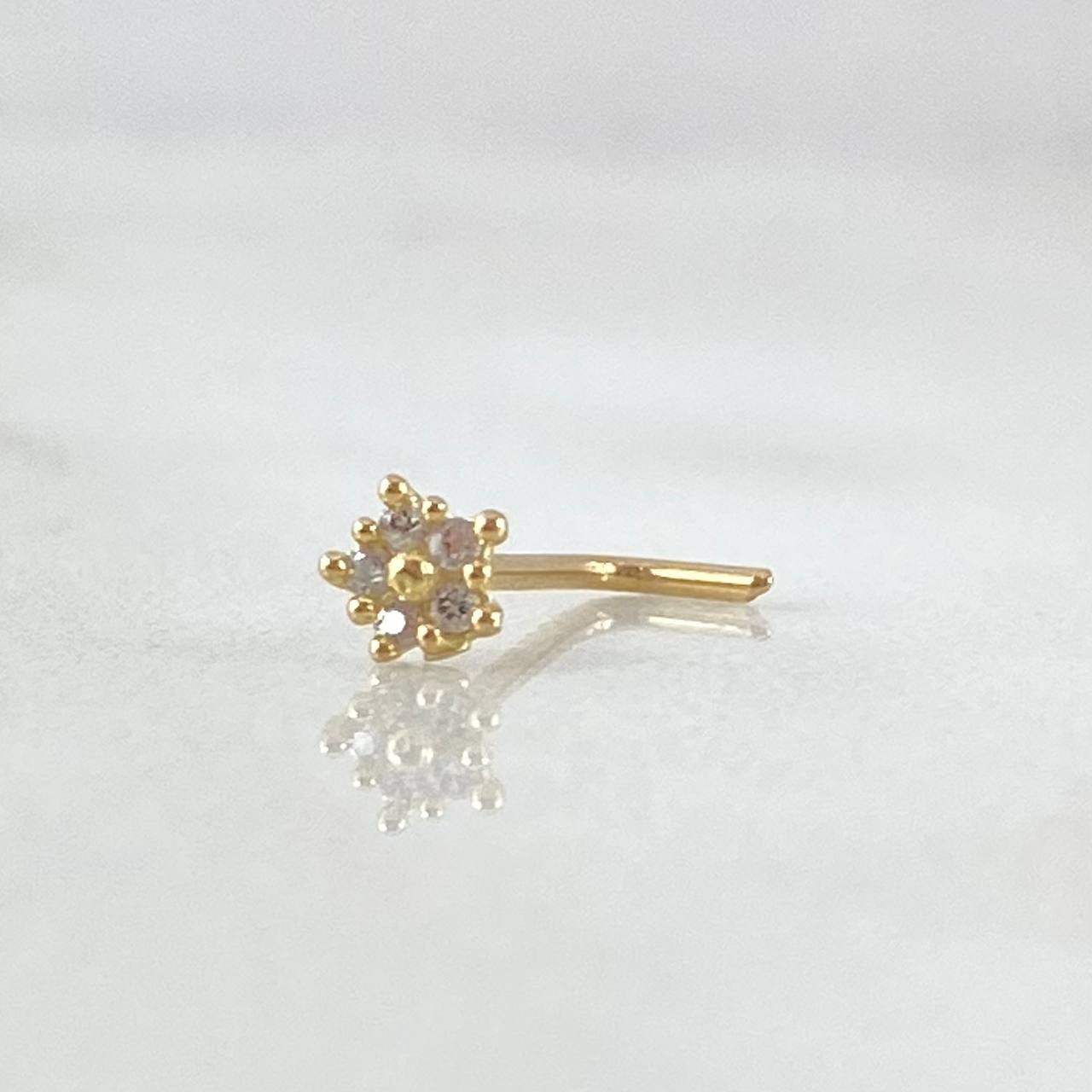 Piercing Chispa Flor 0.15gr / Nac.Esp.Oro 18K *