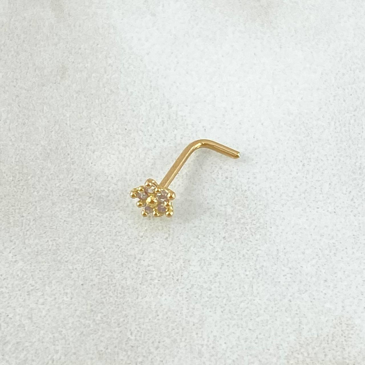 Piercing Chispa Flor 0.15gr / Nac.Esp.Oro 18K