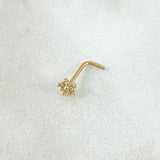 Piercing Chispa Flor 0.15gr / Nac.Esp.Oro 18K