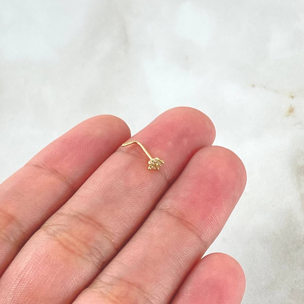 Piercing Chispa Flor 0.15gr / Nac.Esp.Oro 18K