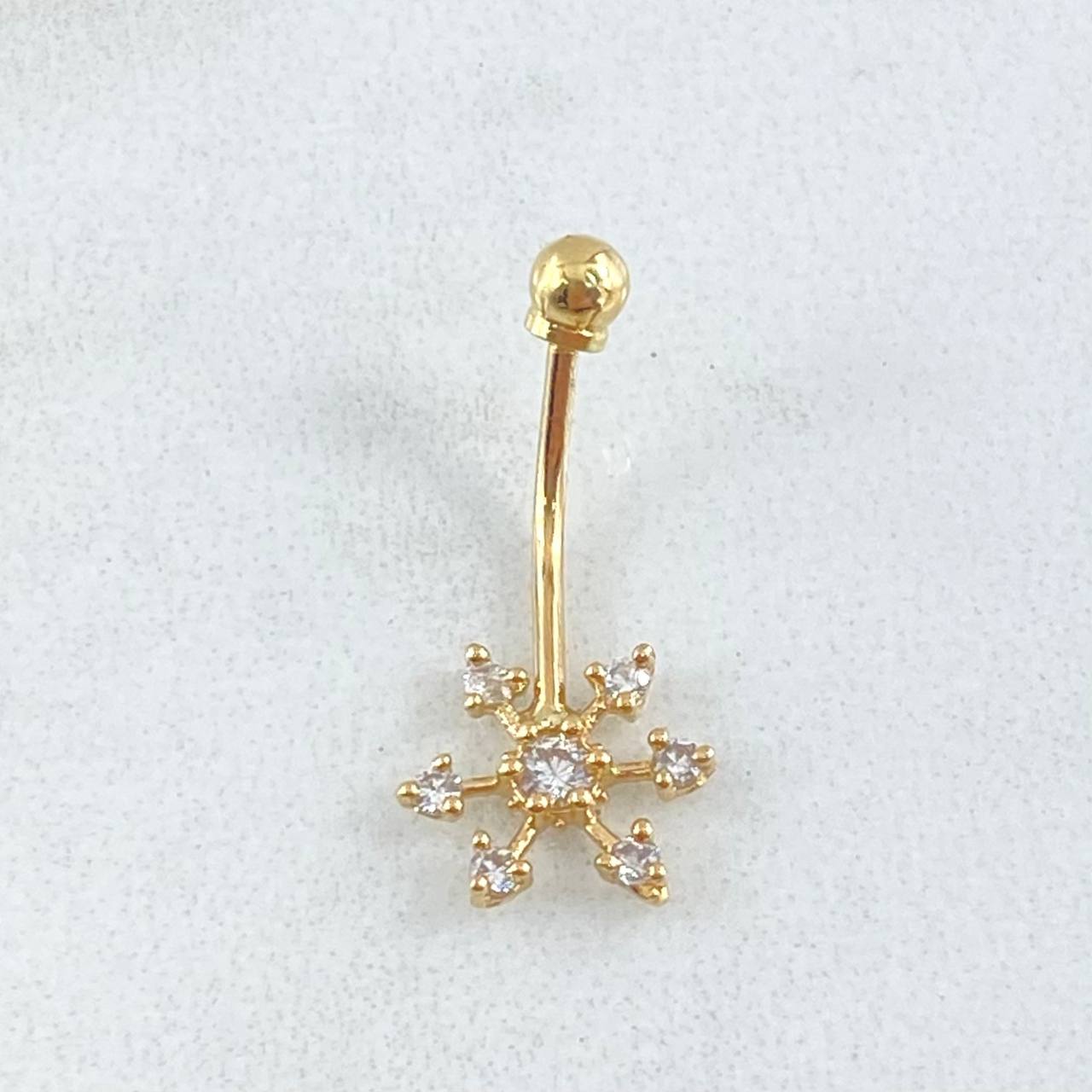 Piercing Flor 0.6gr / 2cm / Nac.Esp. Oro 18K *