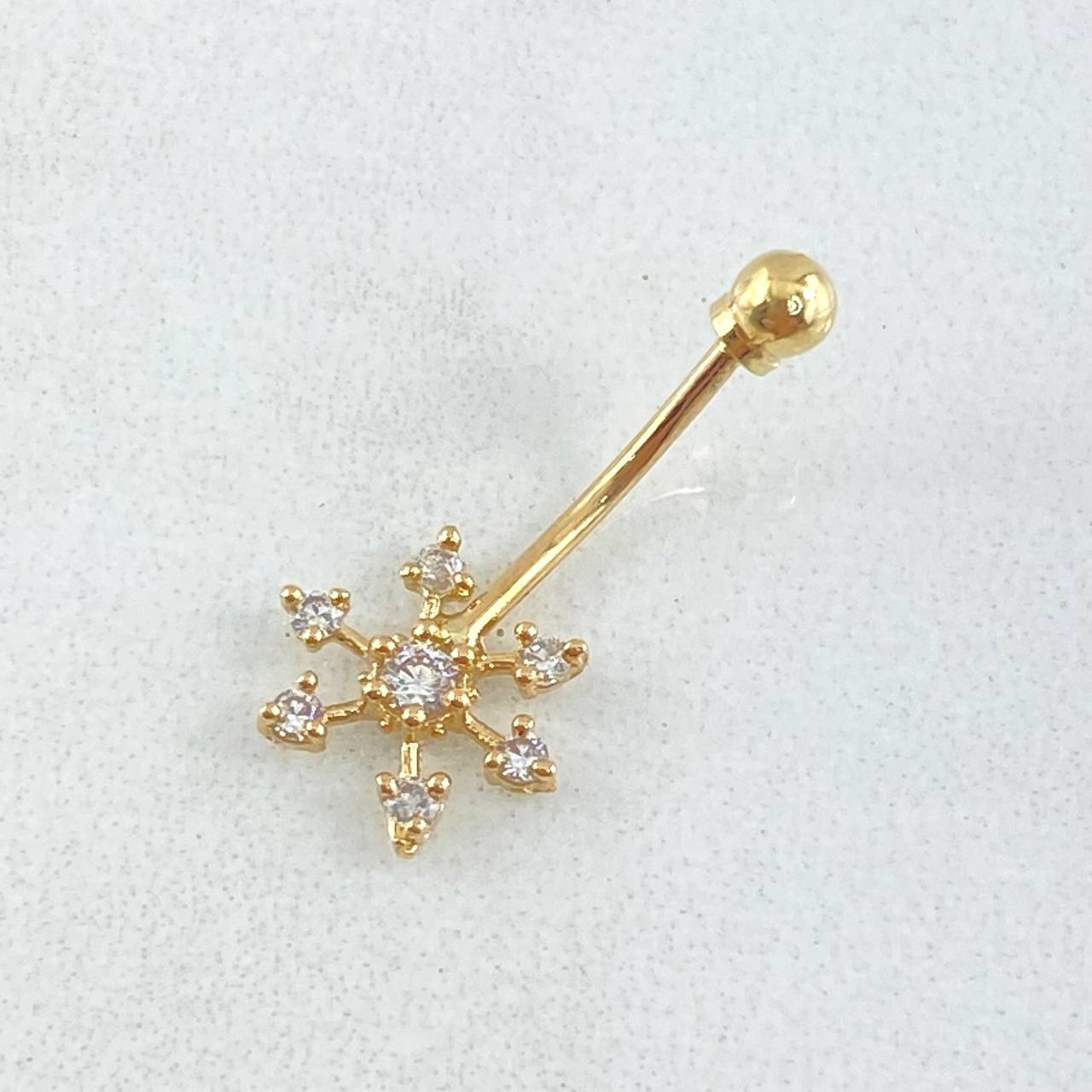 Piercing Flor 0.6gr / 2cm / Nac.Esp. Oro 18K *