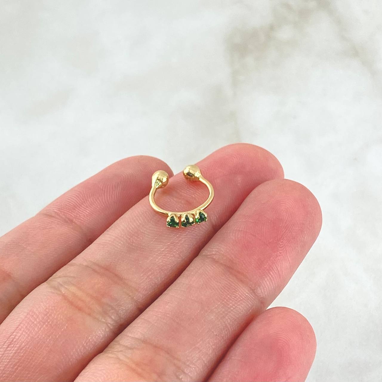 Piercing Earcuff Simulator 0.55gr / 1cm / Nat. Sp. 18K Gold ©