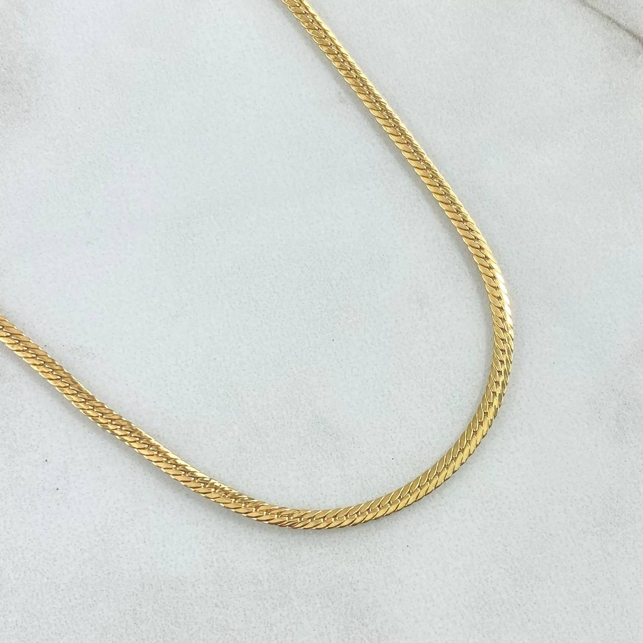 Flat Snake Chain 2.8gr / 17.7in / +3 18K Gold -