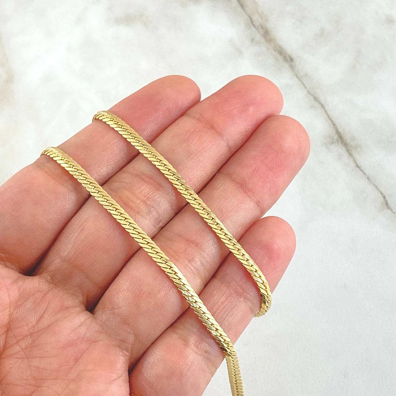 Flat Snake Chain 4.35gr / 19.7in / +3 18K Gold -