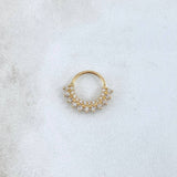 Piercing Earcuff Tiara Maya 1gr / 1.3cm / White Zirconia 18K Yellow Gold (Jewel)