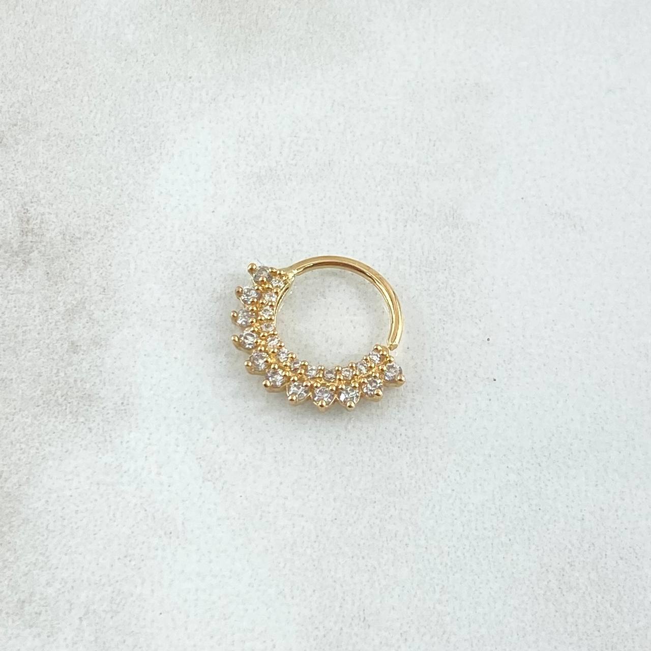 Piercing Earcuff Tiara Maya 1gr / 1.3cm / White Zirconia 18K Yellow Gold (Jewel)