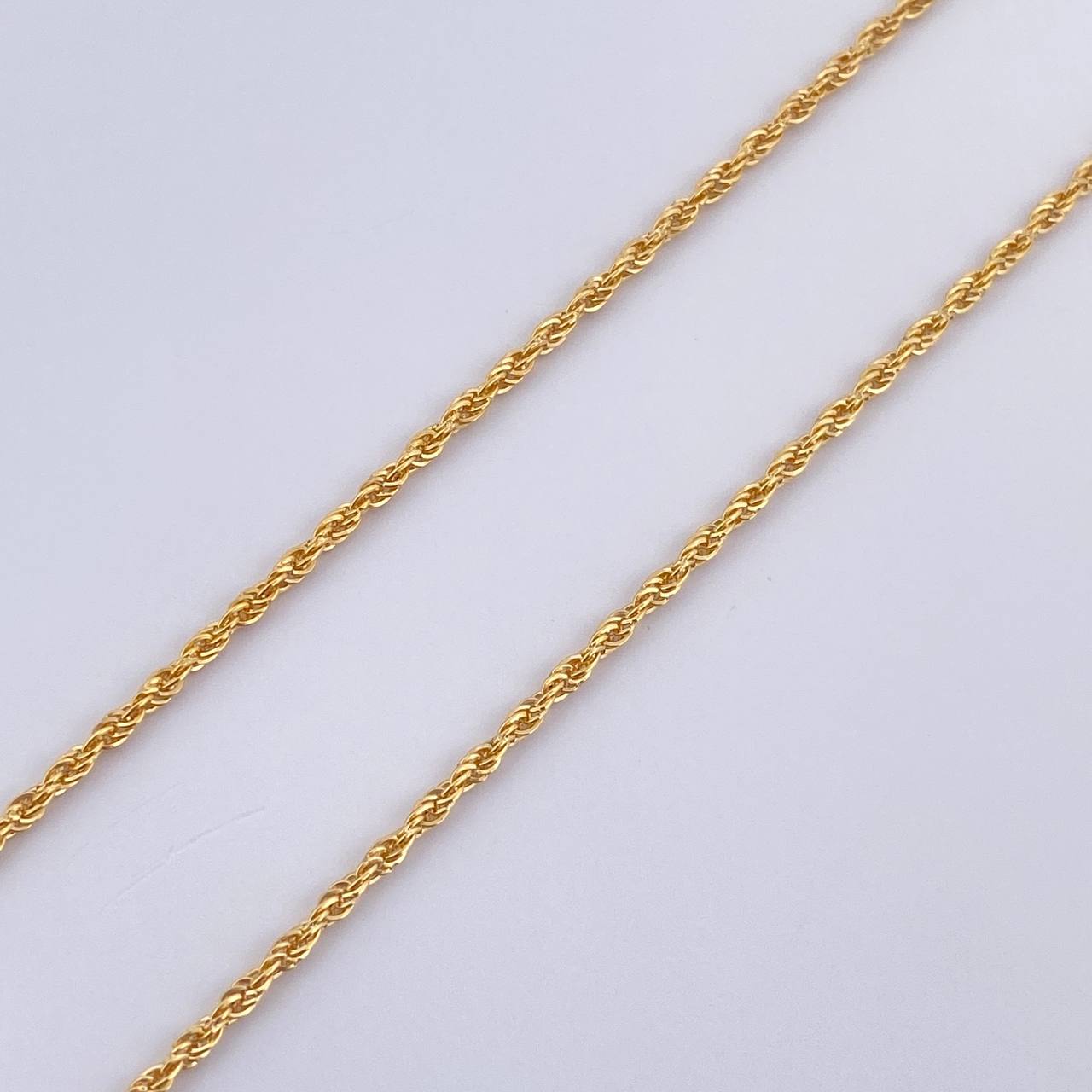 Set Rope Chain /0.95gr/17.7in/0.5mm + Pendant/0.4gr/0.6in Embossed 18K Gold (Offer) $