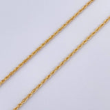 Set Cadena Lazo/ 0.95gr/45cm/0.7mm + Dije Virgen Guadalupe/0.3gr/1.5cm Troquelado Oro 18K (Oferta) $