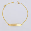 Pulso Modulable Plano Placa Rectangular 1.45 g / 7 in - 6 in / 1.5 mm Oro Amarillo 18K